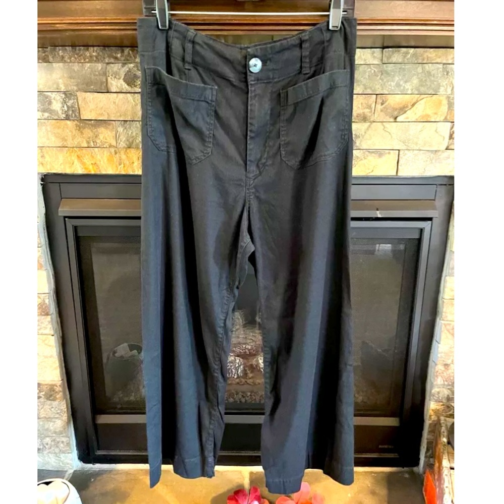 Maeve Black Wide-Leg Pants